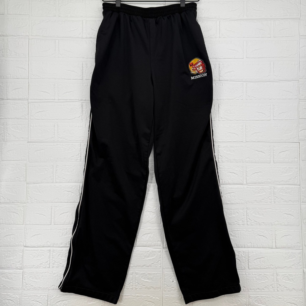 Mission Track Pants Mens XS Black Side Stripe Athletic Joggers